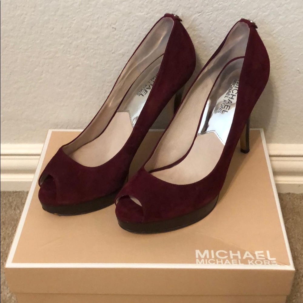 Gorgeous Burgundy Platform Heels by Michael Kors